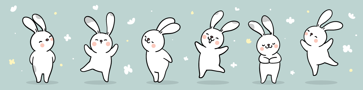 cartoon bunny dancing