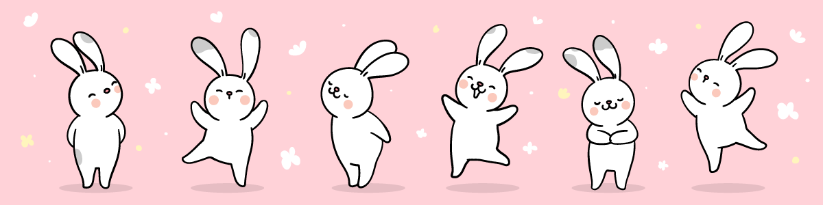 cartoon bunny dancing